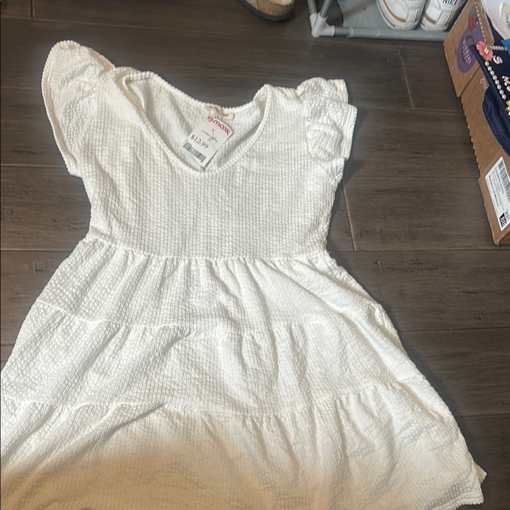 Rolla Coster Cream V-Neck Flutter Sleeve Sundress